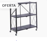 ESTANTERIA PLEGABLE CON RUEDAS 71x36x127 cm