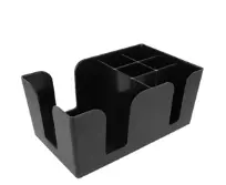 ORGANIZADOR DE BARRA 24X14.5X10.5 CM PLASTICO NEGRO