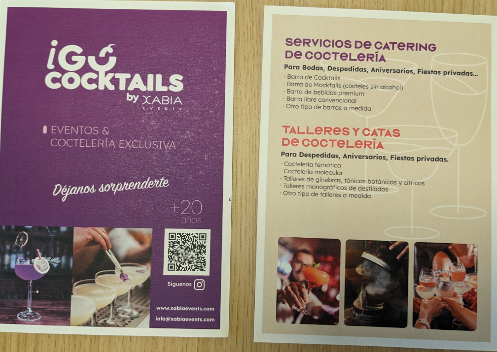 TARJETON CALL IGO COCKTAILS-XE