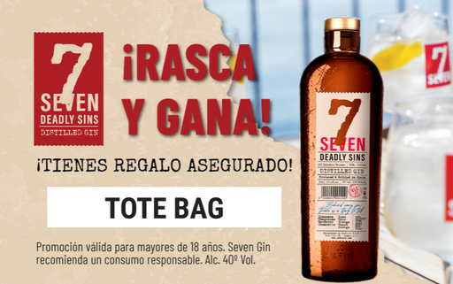 [RASCA7-BOLSA] RASCA Y GANA SEVEN - BOLSA TELA HEFTY