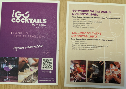 [TARJETON XE] TARJETON CALL IGO COCKTAILS-XE